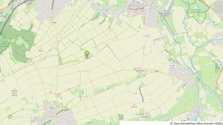 Kartenausschnitt mit Lage der Biogasanlage zwischen Ransbach und Wasenberg