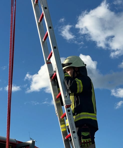 Übung Schachtrettung an der Biogasanlage (Foto: Feuerwehr Wasenberg)